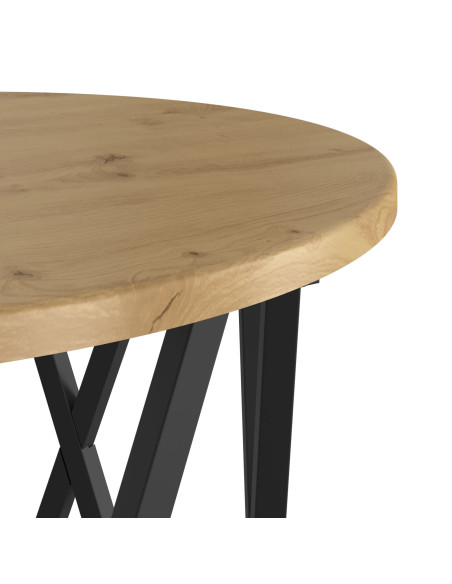 Set di tavolini impilabili 2 pcs in legno ingegnerizzato rovere artisanale