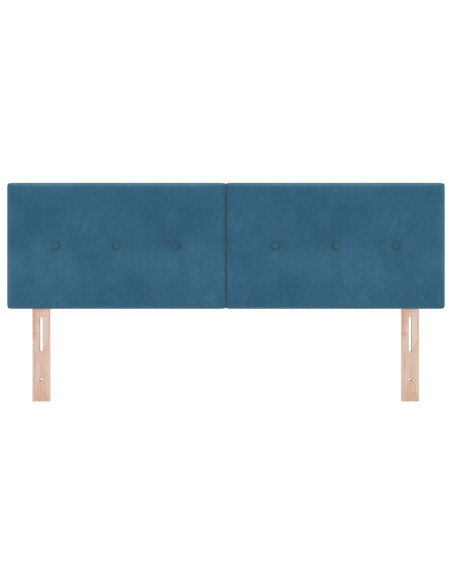 Testiera imbottita  Blu scuro 140 cm Velluto