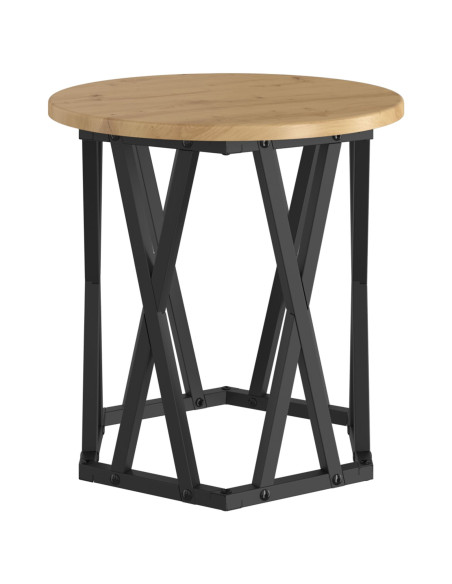 Set di tavolini impilabili 2 pcs in legno ingegnerizzato rovere artisanale