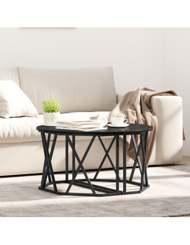 Tavolino da salotto Rovere Nero 80 x 80 x 42 cm