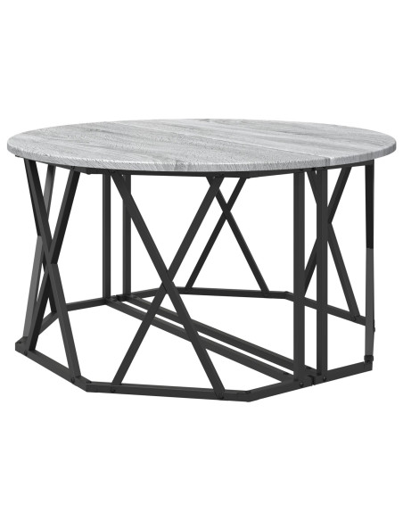 Tavolino da caffè Grigio Sonoma 80x80x42 cm in Legno Ingienierizzato