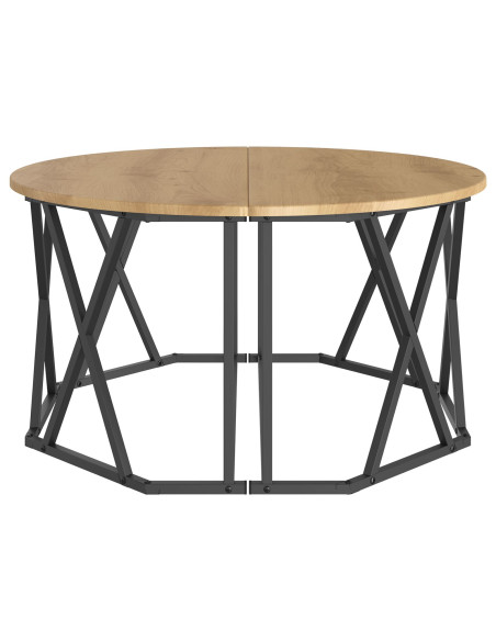 Tavolino da caffè  in rovere artigianale 31.5x31.5x16.5 pollici realizzato in legno ingegnerizzato