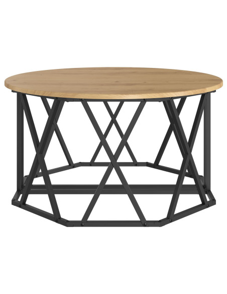 Tavolino da caffè  in rovere artigianale 31.5x31.5x16.5 pollici realizzato in legno ingegnerizzato