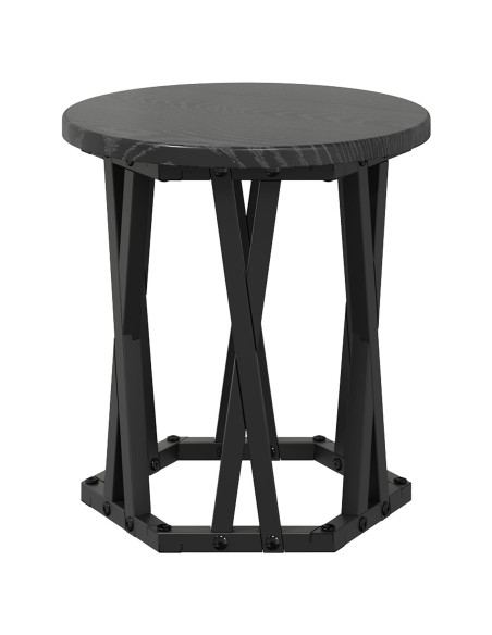 Tavolo Laterale Nesting 3 pcs Rovere Nero