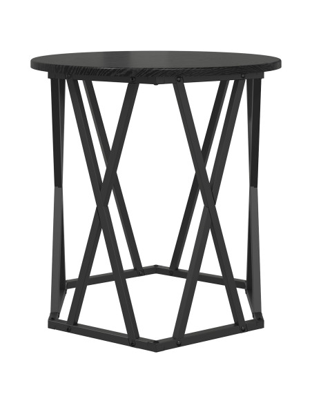 Tavolini 2 pz Nero Rovere Legno Ingegnerizzato