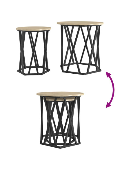 Tavolino da salotto 2 pcs Rovere Sonoma