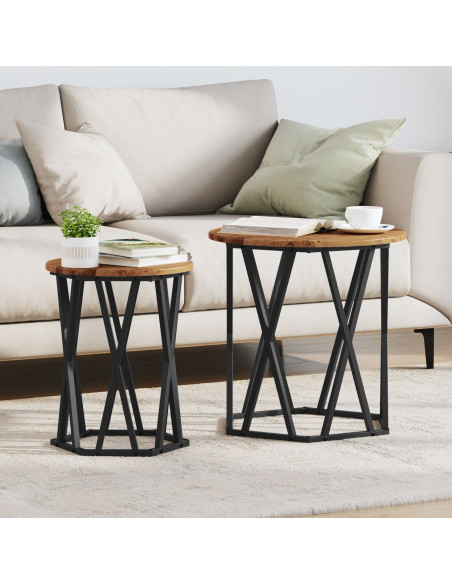 Tavolino da salotto 2 pcs Legno vecchio