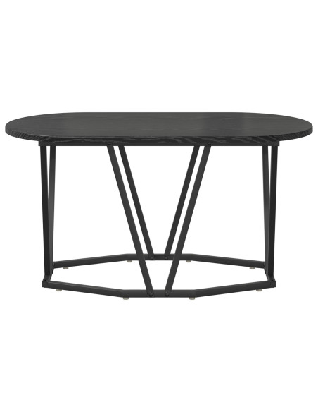 Tavolino da caffè  Nero Rovere 80x40x40,5 cm in Legno Composito e Metallo
