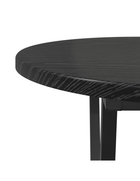 Tavolino da caffè  Nero Rovere 80x40x40,5 cm in Legno Composito e Metallo