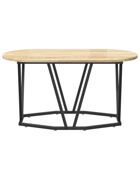 Tavolino da caffè  in rovere Sonoma 80x40x40,5 cm, in legno ingegnerizzato e metallo