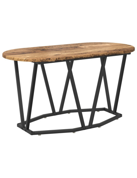 Tavolino da caffè  in legno riciclato 80x40x40,5 cm in legno ingegnerizzato e metallo