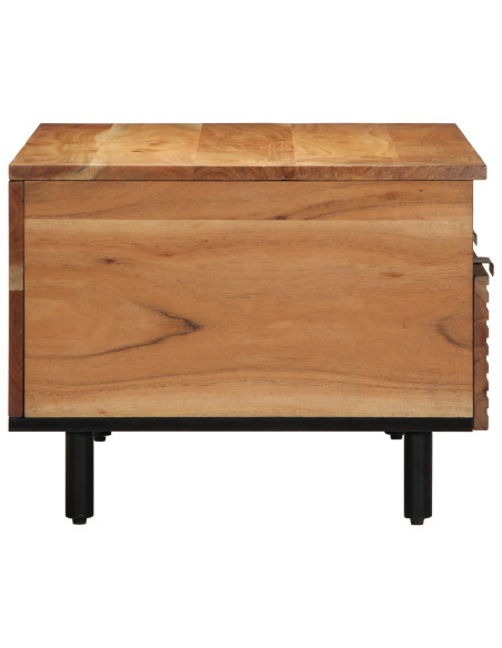 Tavolino da caffè 80x54x40 cm in legno massello di acacia