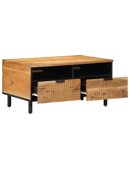 Tavolino da caffè 80x54x40 cm in legno massello di acacia