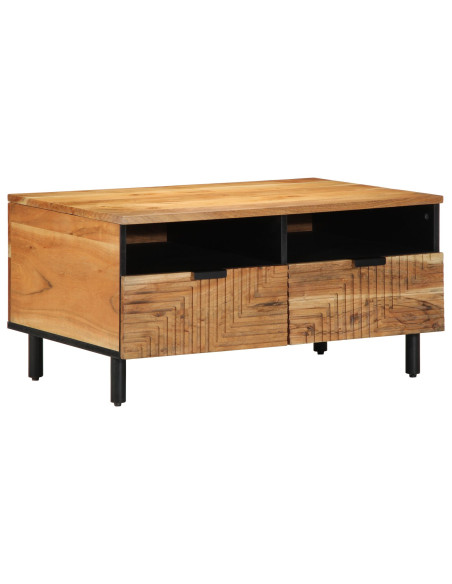 Tavolino da caffè 80x54x40 cm in legno massello di acacia
