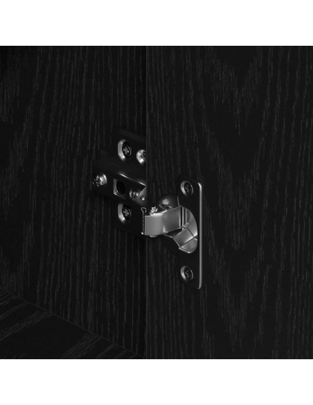 Credenza Rovere Nero 79 x 38 x 80 cm Legno multistrato