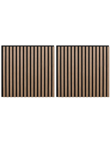 Pannelli Acustici da Parete 2 pz Doghe Rovere Impiallacciato