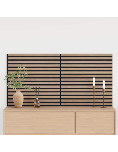 Pannelli Acustici da Parete 2 pz Doghe Rovere Impiallacciato