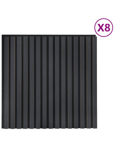 Pannelli Acustici da Parete 8 pz Doghe Rovere Impiallacciato 2