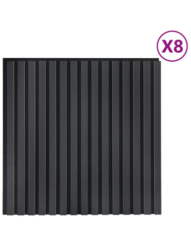 Pannelli Acustici da Parete 8 pz Doghe Rovere Impiallacciato
