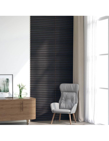 Pannelli Acustici da Parete 8 pz Doghe Rovere Impiallacciato