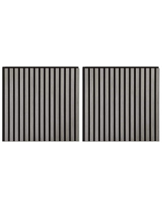Pannelli Acustici da Parete 2 pz Doghe Rovere Impiallacciato 2