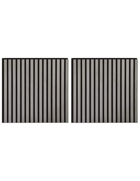 Pannelli Acustici da Parete 2 pz Doghe Rovere Impiallacciato