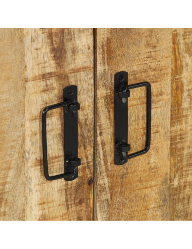 Mobile per scarpe con porta Marrone Legno massello di mango