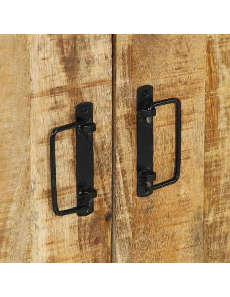 Mobile per scarpe con porta Marrone Legno massello di mango