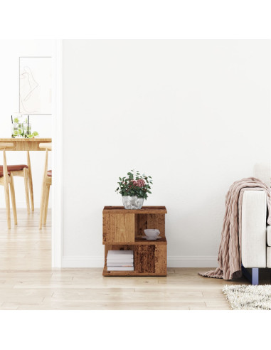 Tavolo laterale Legno vecchio 30 x 30 x 55 cm Legno multistrato