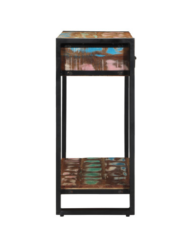 Tavolo consolle Multicolore Legno Recuperato Massello