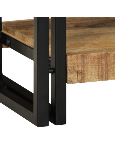 Tavolo Consolle 90x33x75 cm Legno Massello di Mango Grezzo