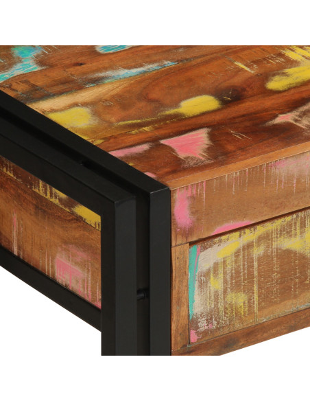 Tavolo consolle Multicolore Legno Recuperato Massello