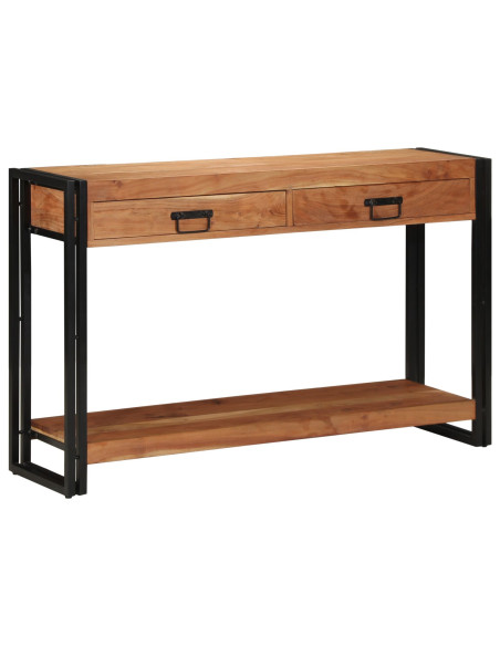 Tavolo Consolle  120x33x75 cm Legno Massello di Acacia