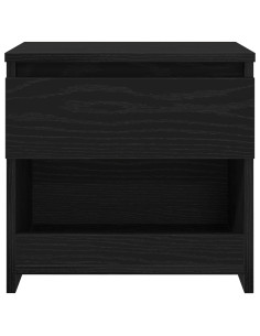 Armadio da Notte con cassetto 2 pcs Rovere Nero 40 x 30 x 39 cm 2