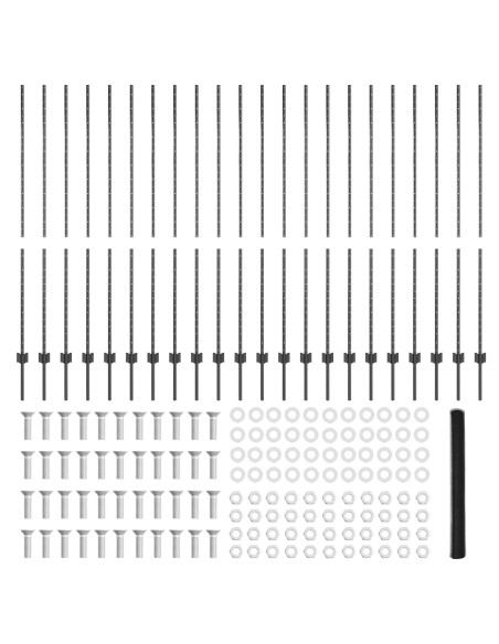 Pali di Recinzione  22 pz U-Channel Grigio 150 cm Acciaio, Recinzione Esagonale  Grigia 1,5x50 m Acciaio