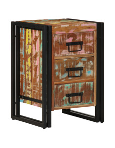 Armadio da Notte 40 x 40 x 59 cm Legno Recuperato Massello 2