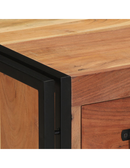 Comodino  40x40x59 cm in legno massello di acacia