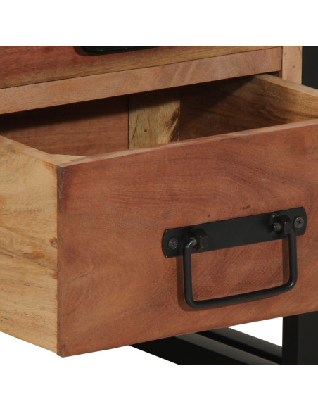 Comodino  40x40x59 cm in legno massello di acacia