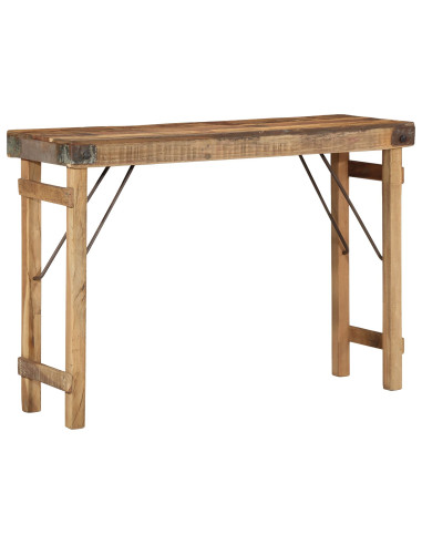 Tavolino Marrone 110 x 35 x 76 cm Legno Recuperato Massello