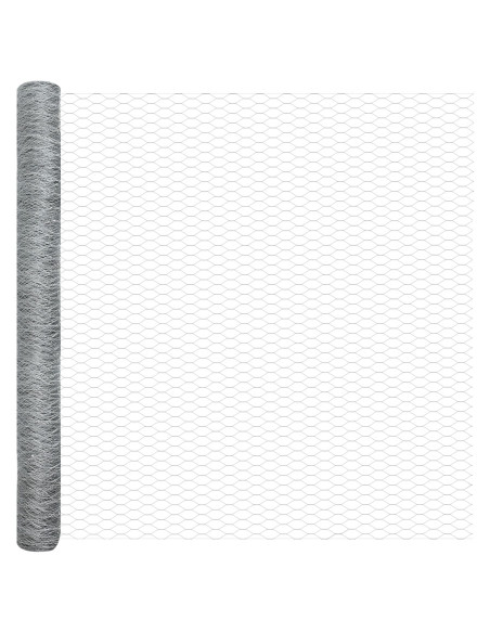 Pali di Recinzione  22 pz U-Channel 160 cm Acciaio Galvanizzato, Recinzione Esagonale  1,6x100 m Acciaio Galvanizzato
