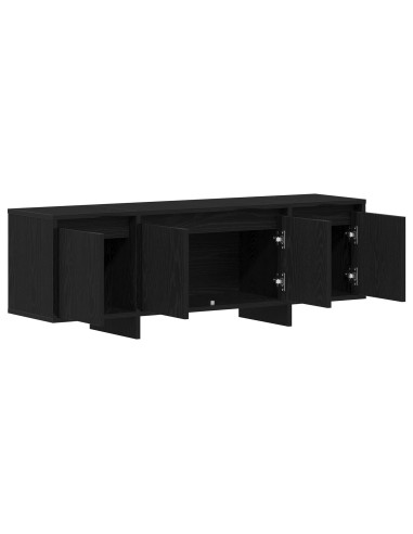 Mobile TV Rovere Nero 120 x 30 x 40,5 cm Legno multistrato
