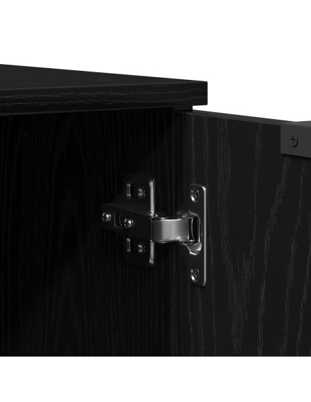 Mobile TV  Nero Rovere 102x35x36,5 cm Legno ingegnerizzato
