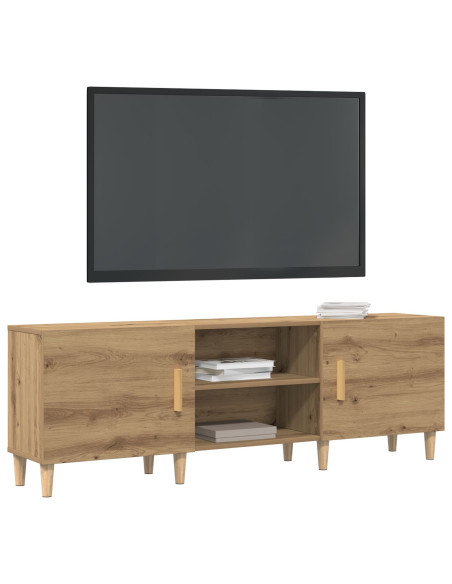 Supporto TV in Rovere Artigianale - 150x30x50 cm - Realizzato in Legno Ingegnerizzato