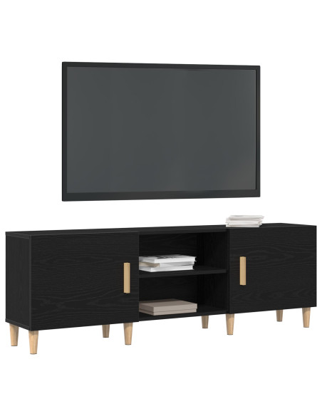 Supporto TV - Rovere Nero, 150x30x50 cm, Realizzato in Legno Ingegnerizzato