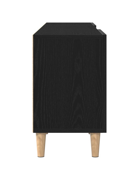 Mobile TV Rovere Nero 150 x 30 x 50 cm Legno multistrato