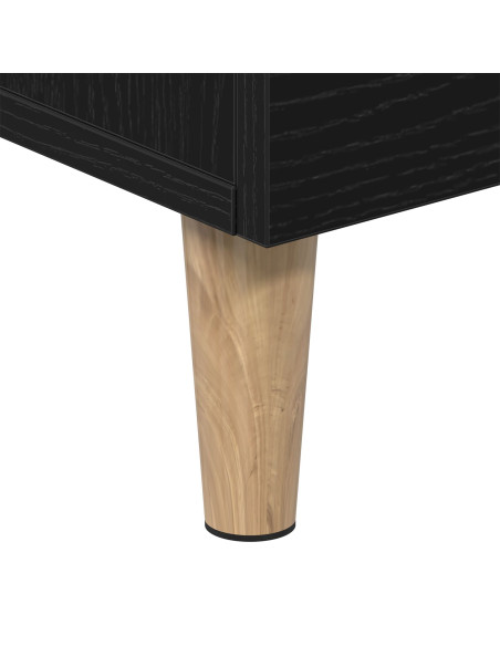 Mobile TV Rovere Nero 150 x 30 x 50 cm Legno multistrato