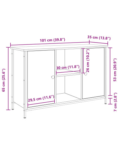 Set mobile TV Legno vecchio 101 x 35 x 65 cm Legno multistrato