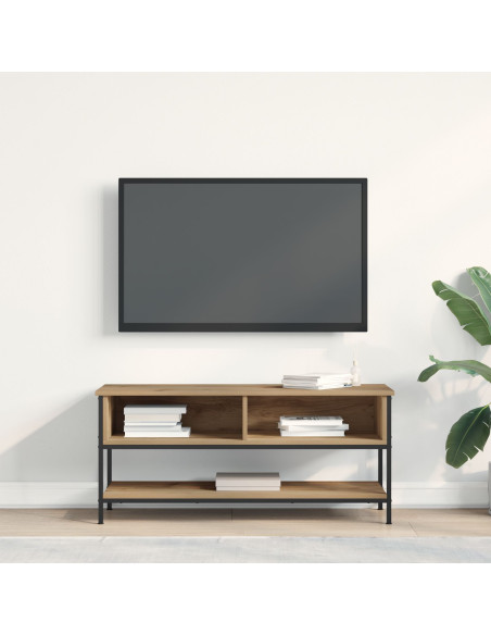 mobile TV  Artisan Rovere 100x35x45 cm Legno ingegnerizzato e Acciaio