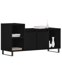 Set mobile TV Rovere Nero 100 x 35 x 55 cm Legno multistrato 2