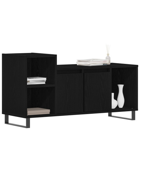 Set mobile TV Rovere Nero 100 x 35 x 55 cm Legno multistrato